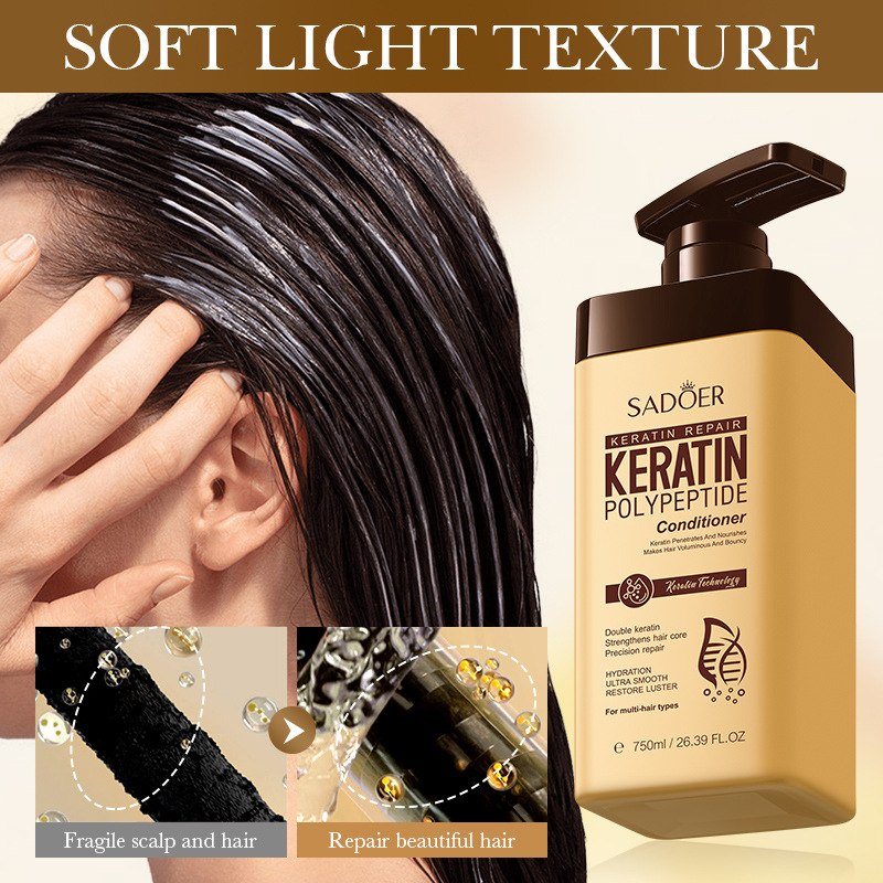 All-english SADOER keratin Peptide Softening Nourishing Hair Conditioner, Smooth Hair Conditioner cross-border export wholesale Specification drawing