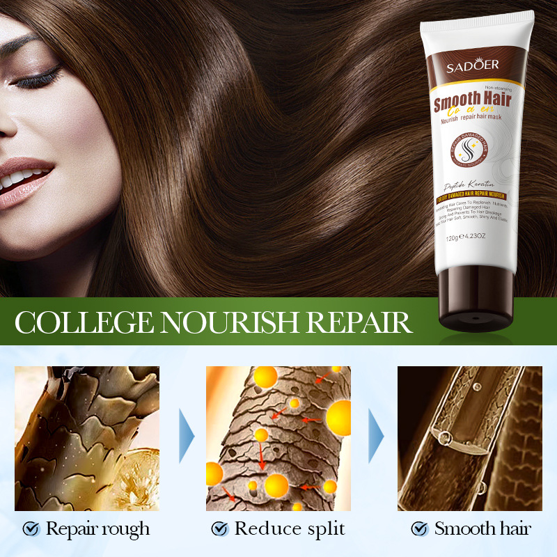 Full English SADOER Collagen Softening, Repairing and Nourishing Hair Mask Smooth Hair Conditioner Cross-border export wholesale Application Scenario