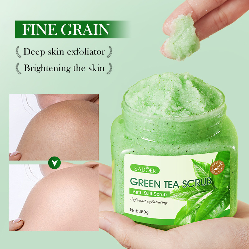 All-english SADOER Green Tea Exfoliating and Cleansing Scrub for body cleansing, cross-border export wholesale Item Picture