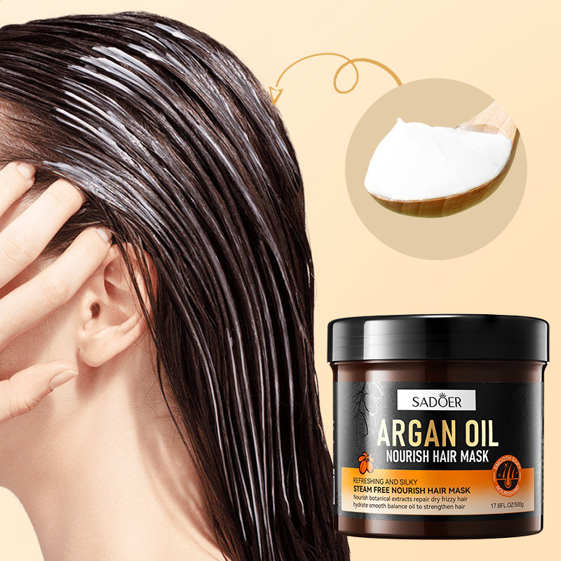Full English SADOER Argan Oil Nourishing Hair Mask, Hair Care Mask, Hair Conditioner cross-border export wholesale Specification drawing