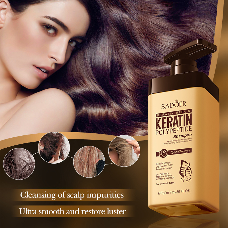 All-english SADOER keratin peptide anti-dandruff and voluminous shampoo, cross-border export wholesale Item Picture