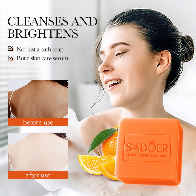SADOER orange essential oil soap, handmade soap, universal soap for cleansing the body, cross-border export wholesale Item Picture