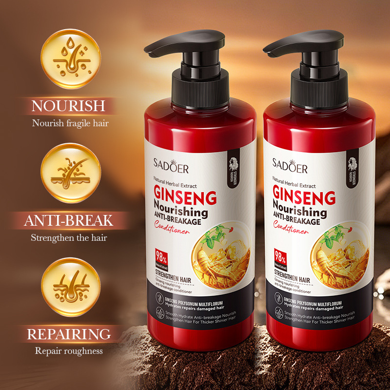 All-english SADOER Ginseng and Polygonum multiflorum Nourishing Anti-Breakage Conditioner, Volumizing Conditioner Cross-border export wholesale details Picture