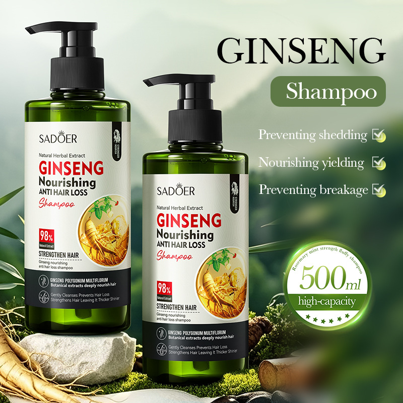 Cross-border export wholesale of SADOER Ginseng and Polygonum multiflorum Nourishing anti-hair Loss Shampoo full figure