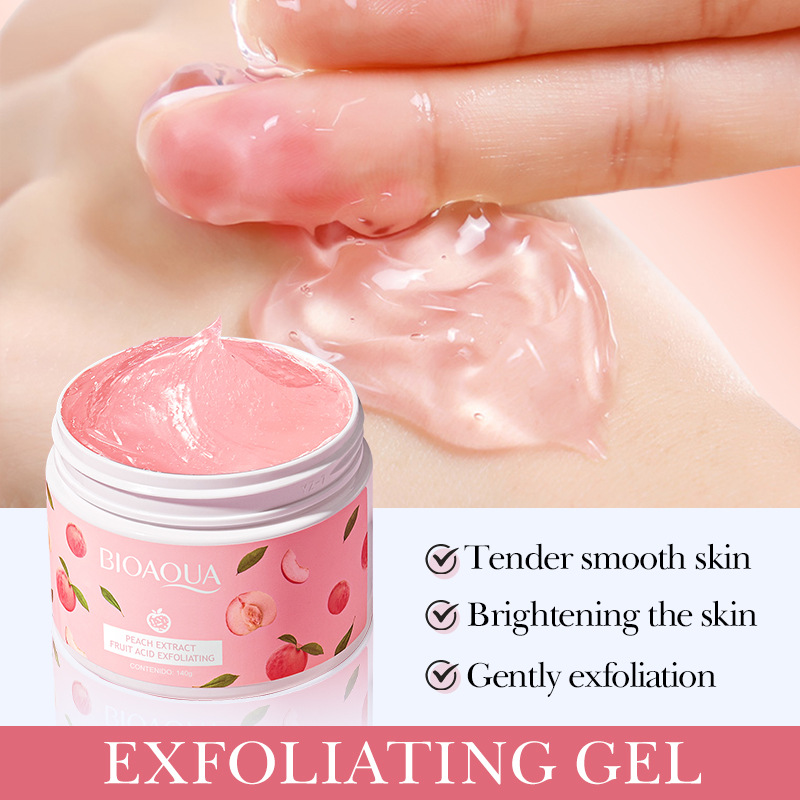 All-english Boquanya Peach Exfoliating Cream 140g Body Cleansing Scrub Cross-border export wholesale Item Picture