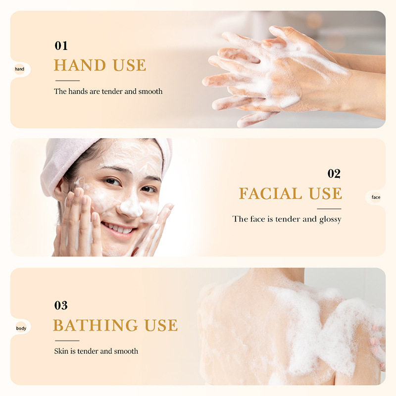 All-english BIOAOUA rice paste Soap, bath, face Wash and bath essential oil handmade soap, cross-border export wholesale Application Scenario