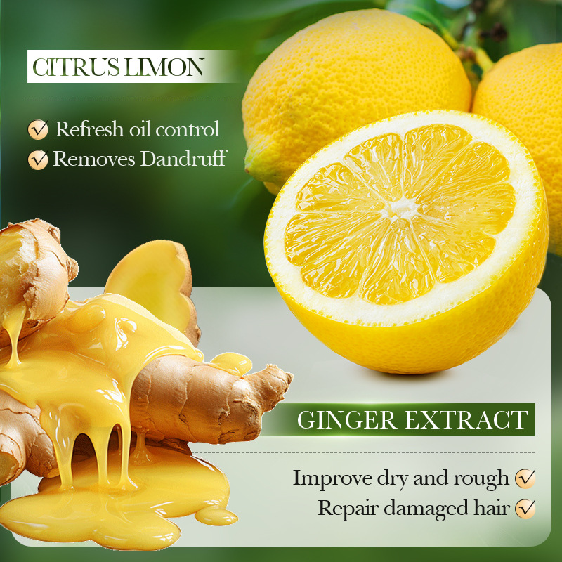 SADOER Lemon and Ginger Smooth Nourishing Shampoo for Cleansing Hair is available for wholesale across overseas markets Specification drawing
