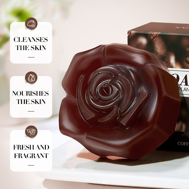 SADOER coffee bean essential oil soap, handcrafted soap, universal soap for cleansing the body, cross-border export wholesale details Picture