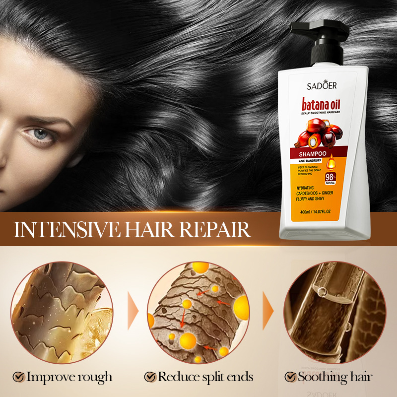 Cross-border export wholesale of SADOER, a full-English scalp soothing hair care shampoo and cleansing shampoo Application Scenario