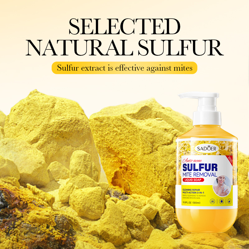 Full English SADOER sulfur body Wash Deep Cleansing Body Wash cross-border export wholesale Application Scenario