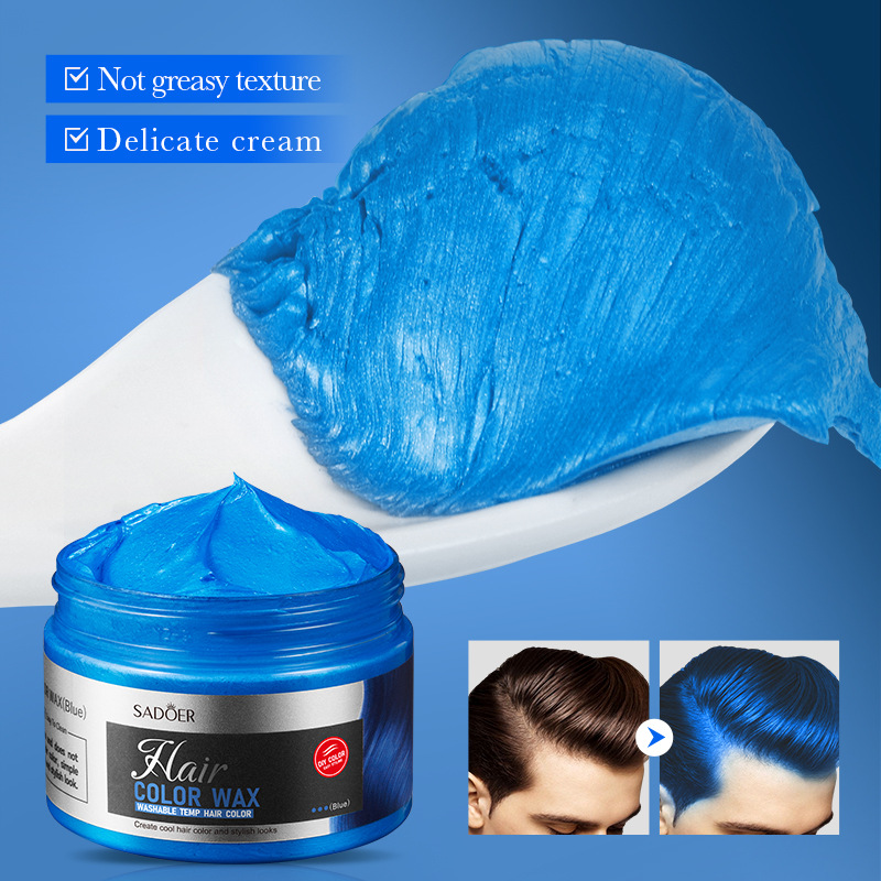 All-english SADOER colored hair paste (blue) with natural and fluffy styling, cross-border export wholesale Specification drawing