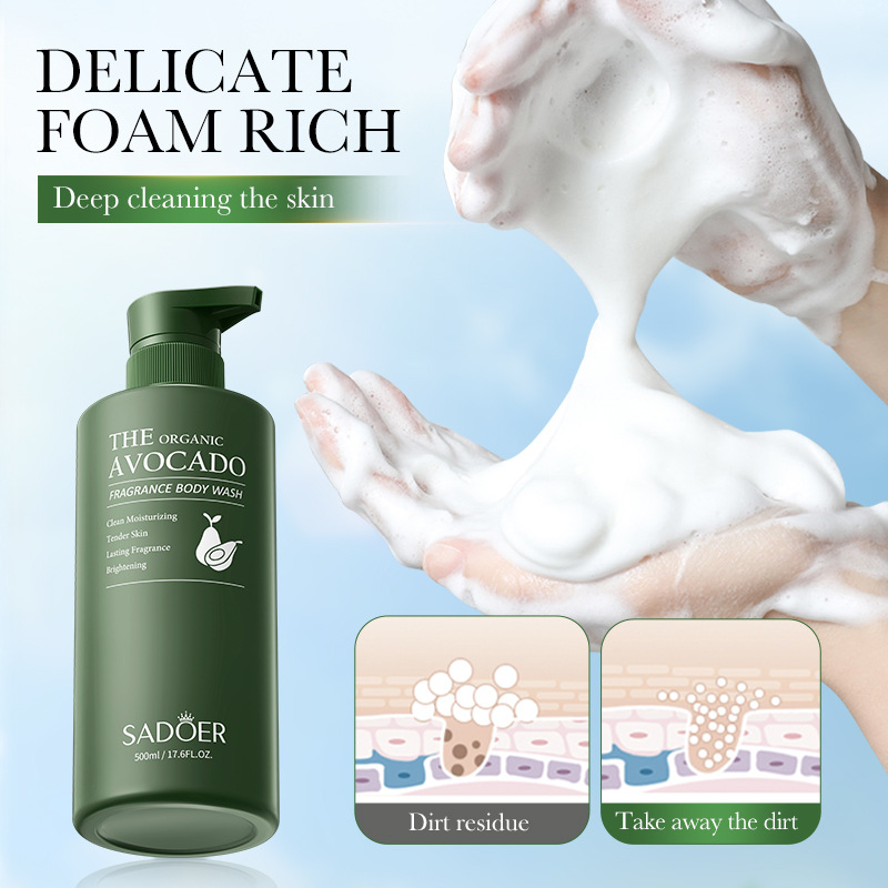 Cross-border wholesale of SADOER avocado Moisturizing Scented Body Wash and Cleansing Body Wash in English Item Picture