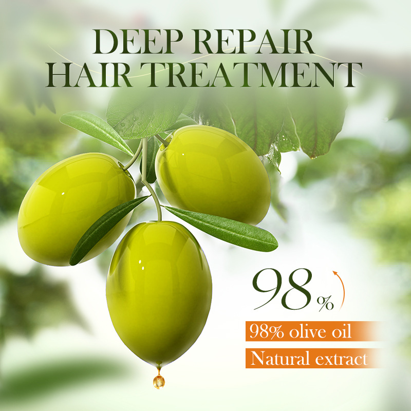 Cross-border export wholesale of all-English SADOER olive oil Repair, softening and nourishing Hair mask and hair quality conditioner Specification drawing