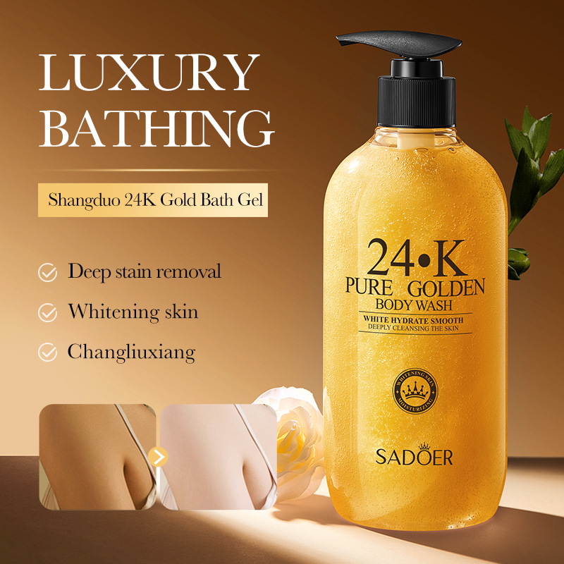 SADOER24K gold Body Wash Deep Cleansing and Nourishing Skin Bath Liquid cross-border export wholesale Application Scenario