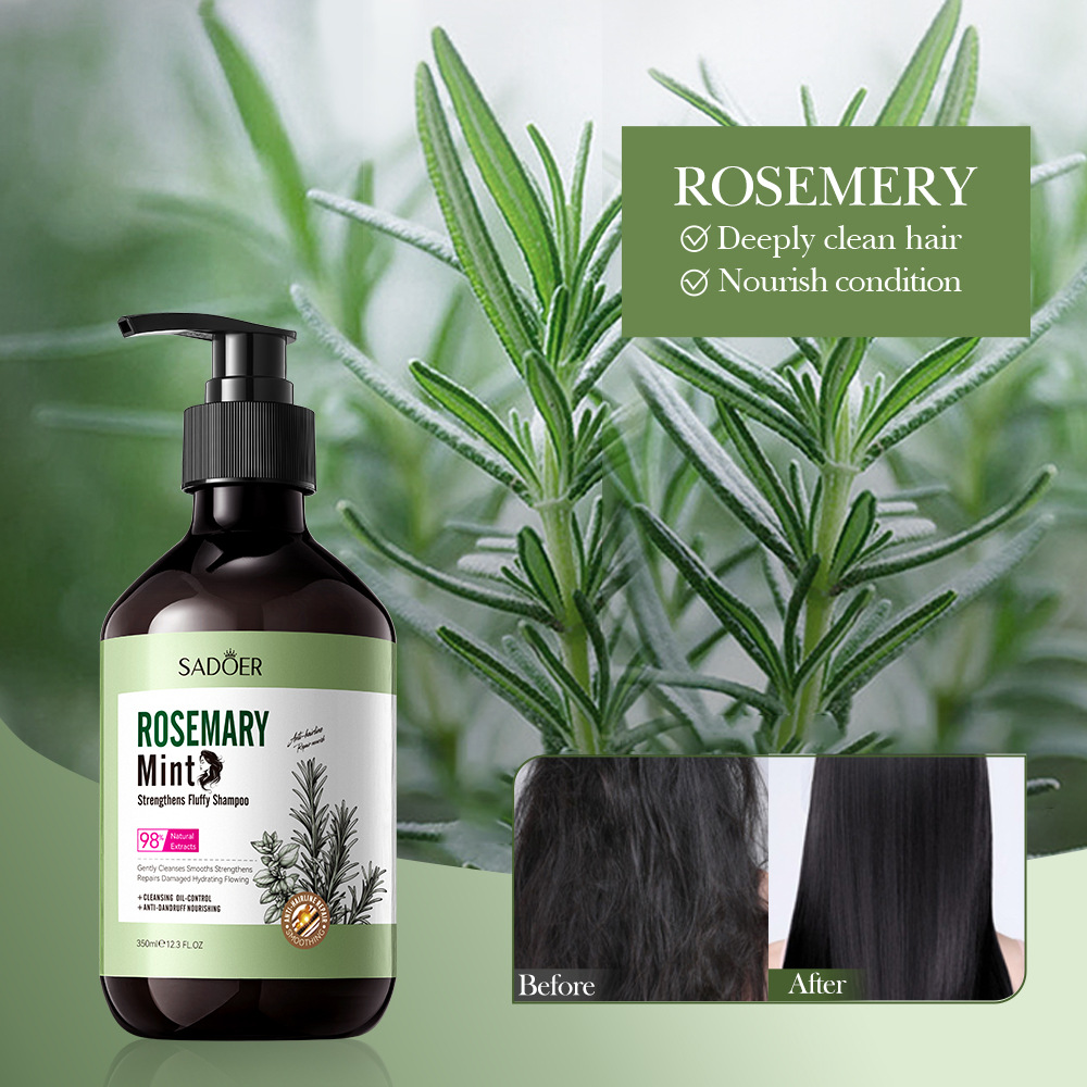 SADOER's mint Rosemary Strong and Fluffy shampoo is available for cross-border export wholesale Specification drawing