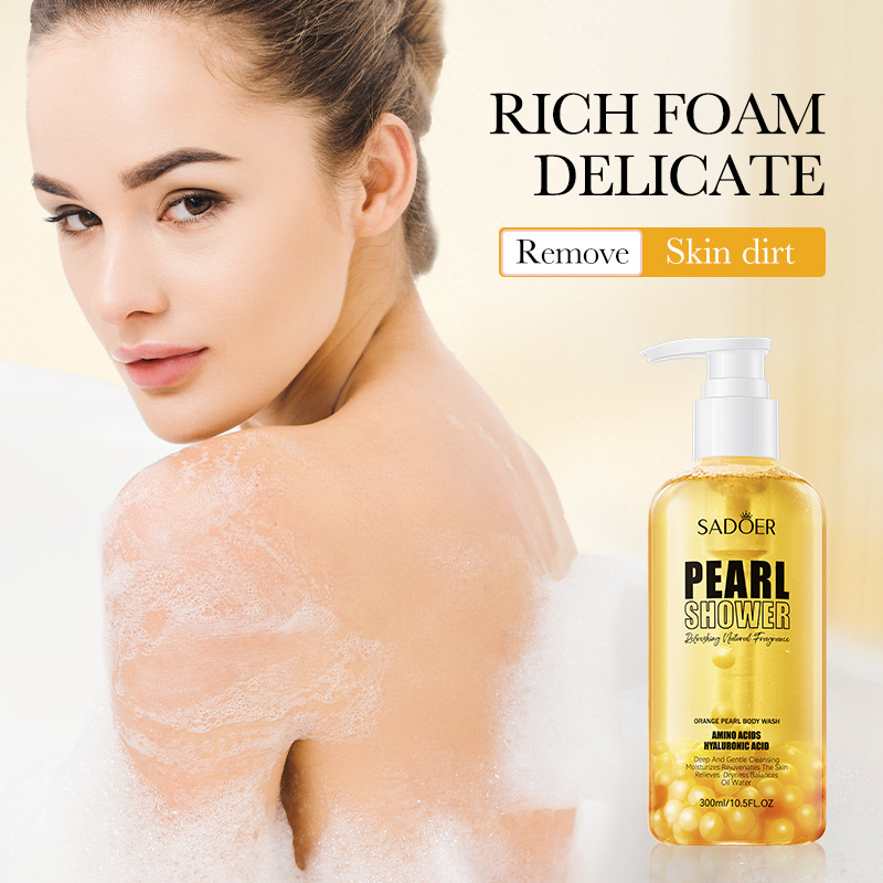 Cross-border export wholesale of SADOER Orange Pearl Body Wash for cleansing, Smoothing and fragrance Application Scenario