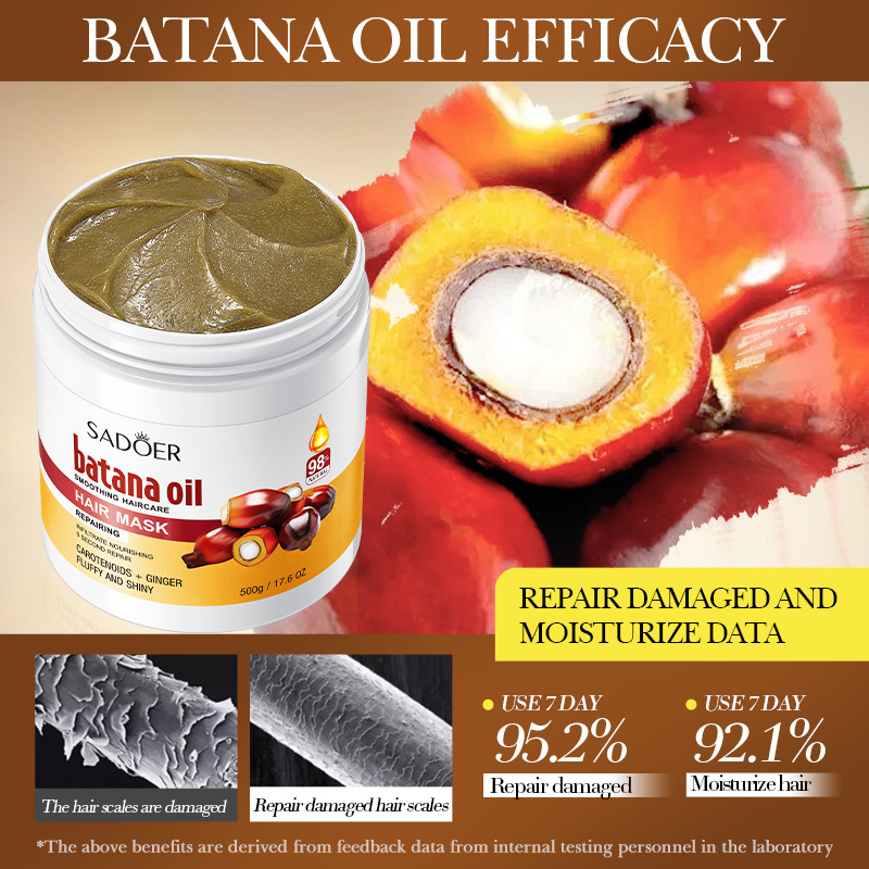 Full English SADOER Batana Scalp Soothing Hair Mask Smooth Hair Conditioner cross-border export wholesale Specification drawing