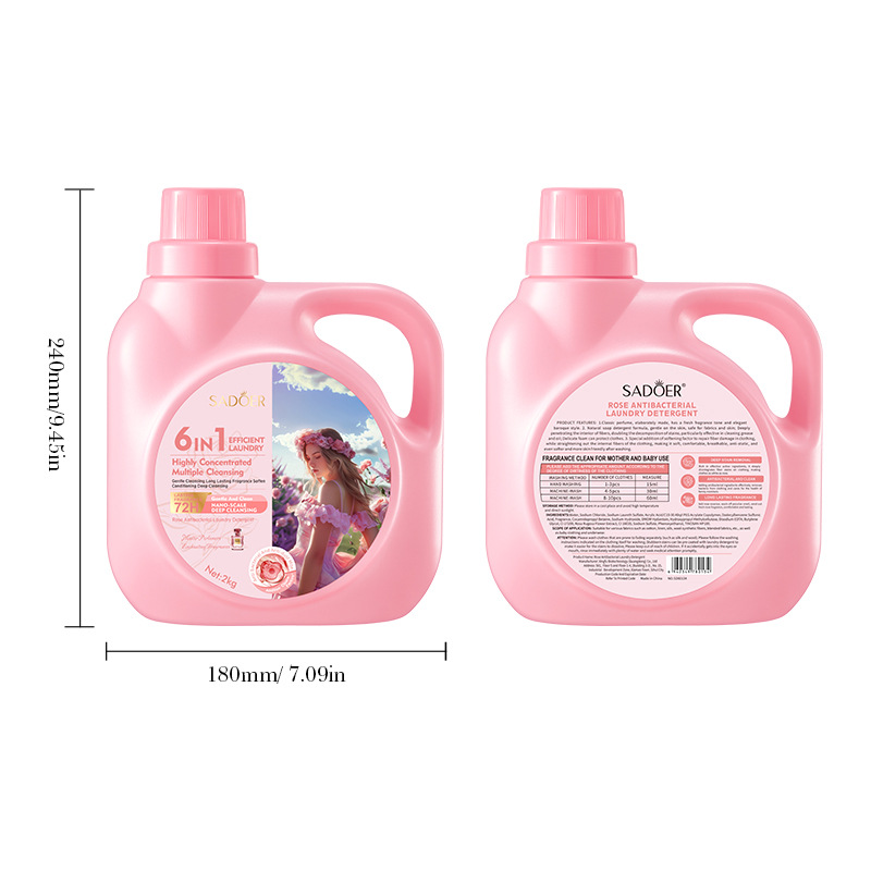 All-english SADOER rose scented antibacterial cleaning laundry detergent, cross-border export wholesale of cleaning laundry detergent Item Picture