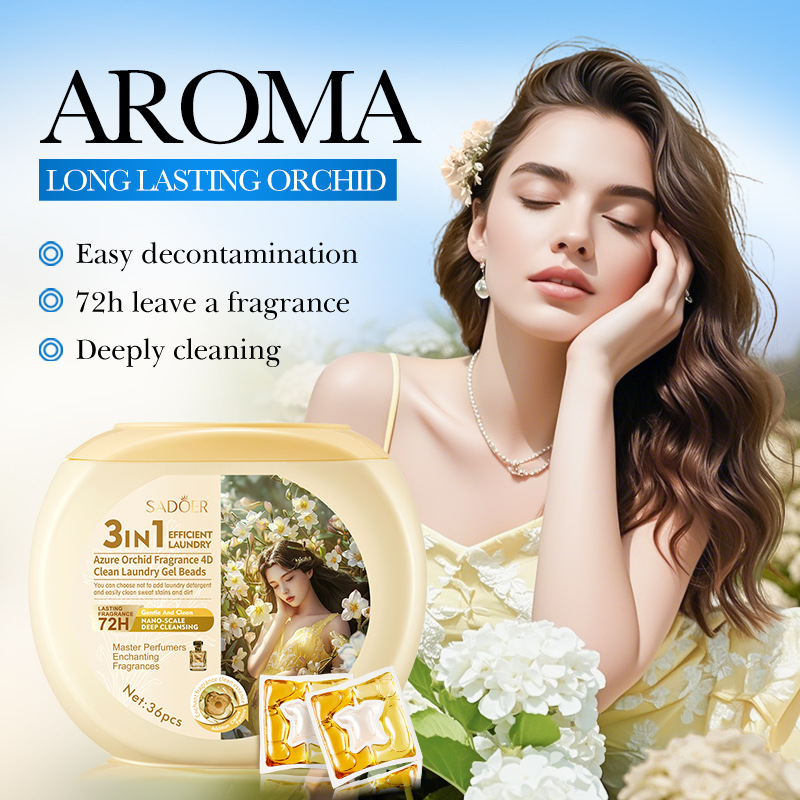 SADOER Freesia Fragrance 4D Clean Laundry Beads for cleaning clothes wholesale cross-border trade Specification drawing