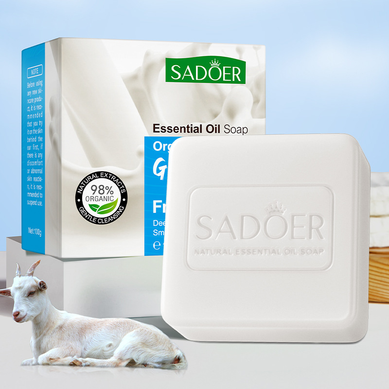 SADOER goat milk essential oil Soap, handmade soap, bath soap, cleaning universal soap, cross-border export wholesale Item Picture
