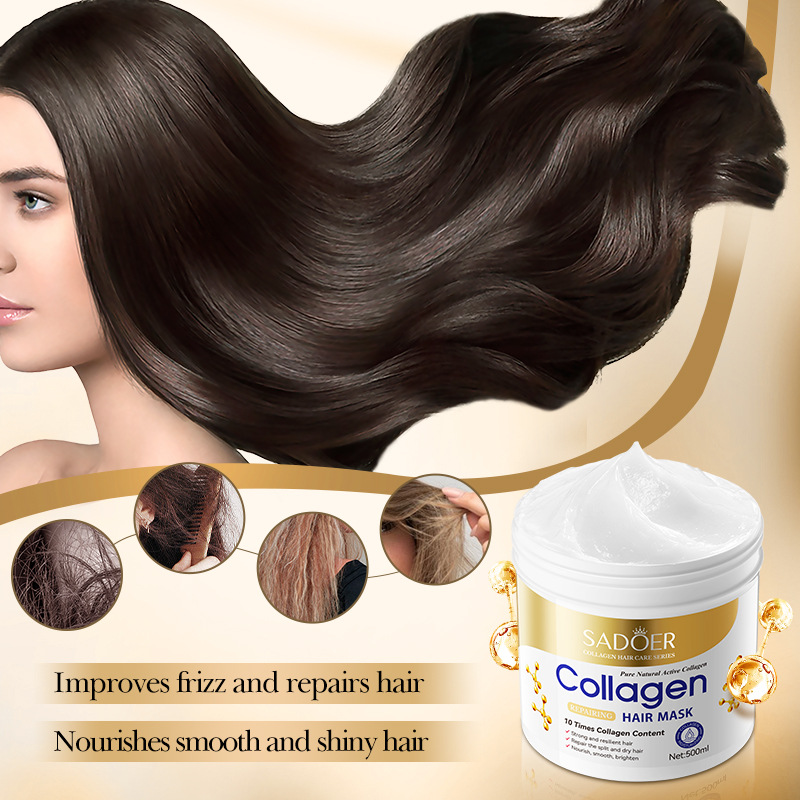 SADOER Bone Collagen Nourishing Smooth Hair Mask Fluffy and Soft Conditioner Cross-border export wholesale Specification drawing