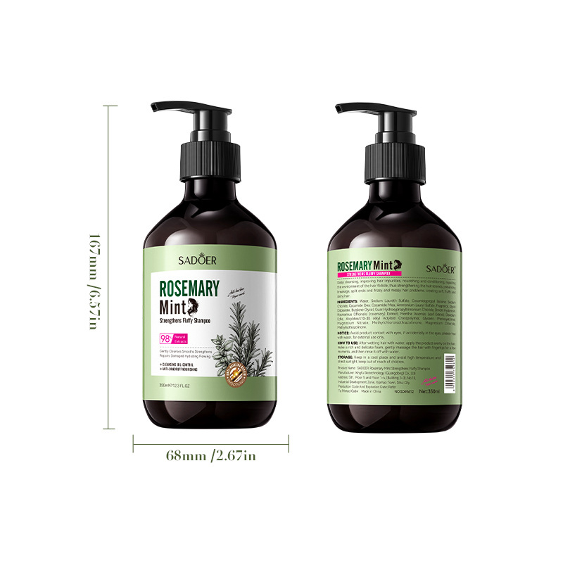 SADOER's mint Rosemary Strong and Fluffy shampoo is available for cross-border export wholesale Item Picture