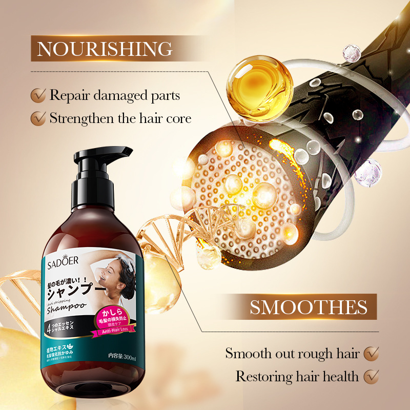 All-english SADOER anti-hair loss shampoo, anti-dandruff foam anti-hair loss shampoo cross-border export wholesale Specification drawing