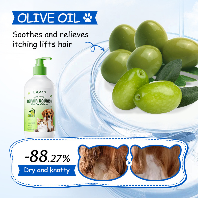 EXGYAN pet olive Conditioner, pet cat and dog conditioner, cross-border export wholesale details Picture