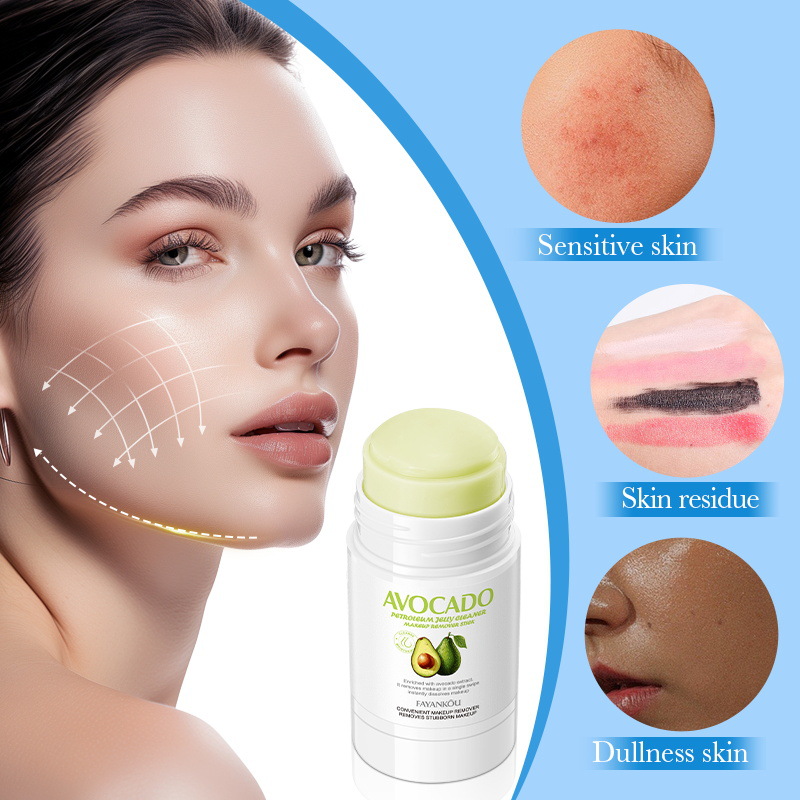 All-english FAYANKOU Avocado Vaseline Cleansing Makeup Remover Stick, Makeup Remover Cream cross-border export wholesale details Picture