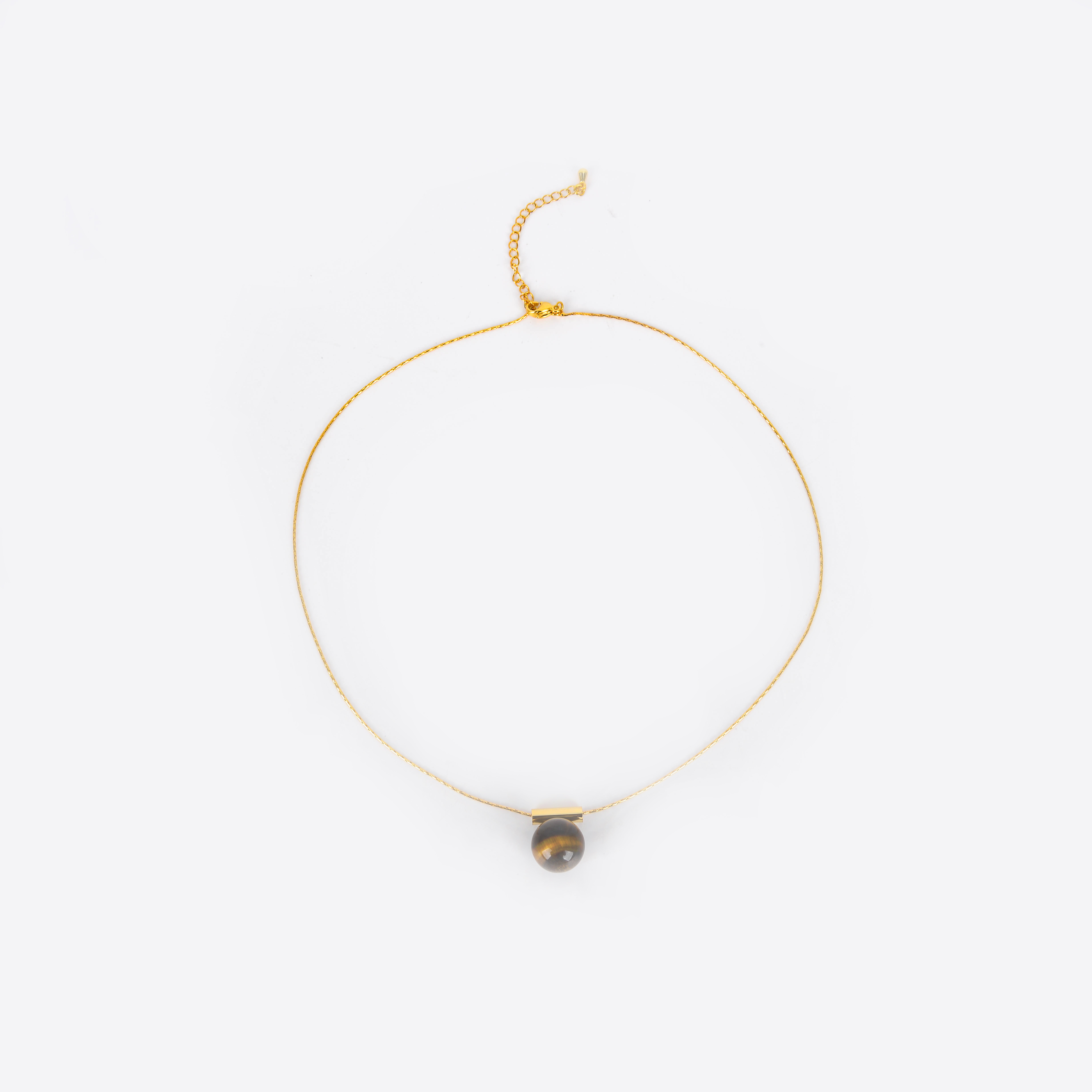 Artist 原创 虎眼石吊坠项链女款2025新款高级感轻奢小众毛衣链