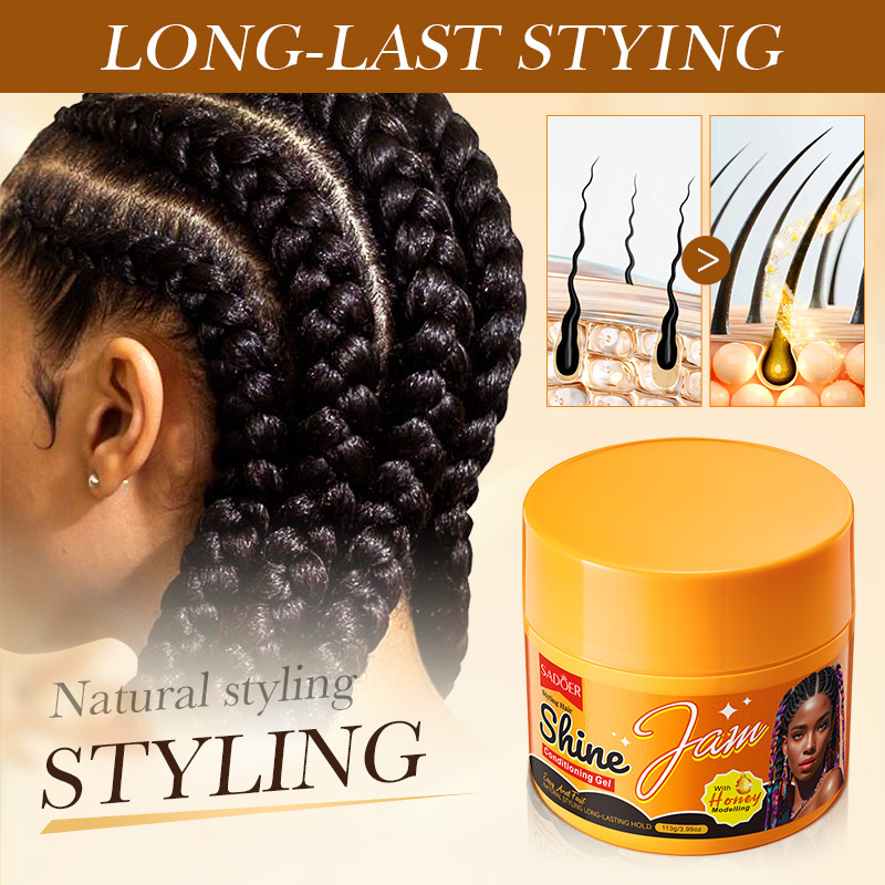 All-english Sadoer-shaped shiny jam Hair Gel 113g Smooth Hair Conditioner Cross-border export wholesale Application Scenario