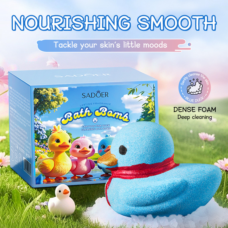 All-english SADOER cartoon blue duck cleaning bath salt balls (float balls) cross-border export wholesale of cleaning bath salt balls Application Scenario