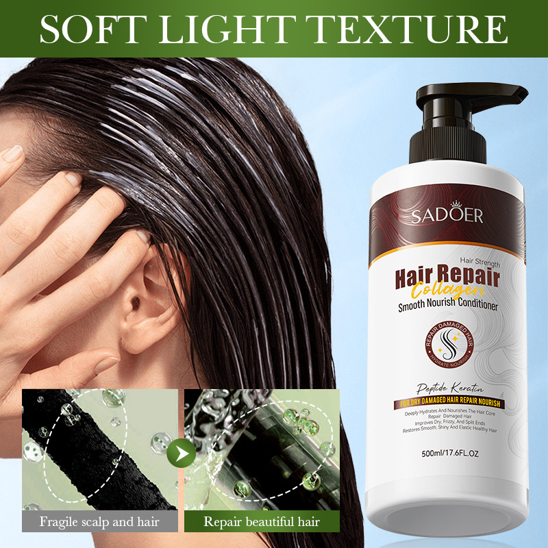Full English SADOER Collagen Softening, Repairing and Nourishing Hair Conditioner Cross-border export wholesale details Picture
