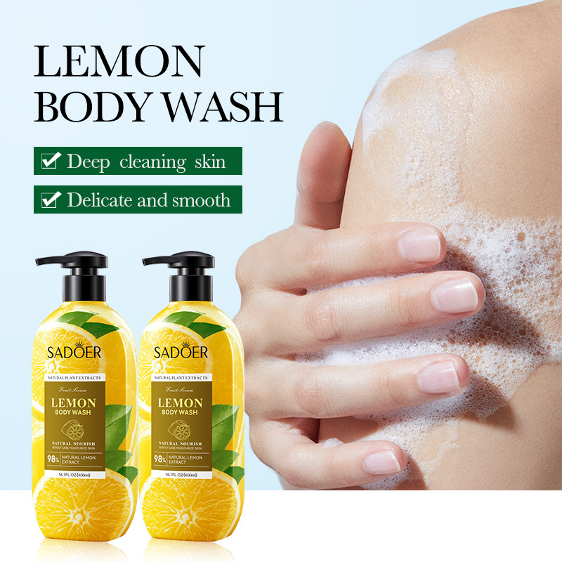 SADOER lemon Body Wash Exfoliating, Cleansing and Gentle Body Wash cross-border export wholesale details Picture