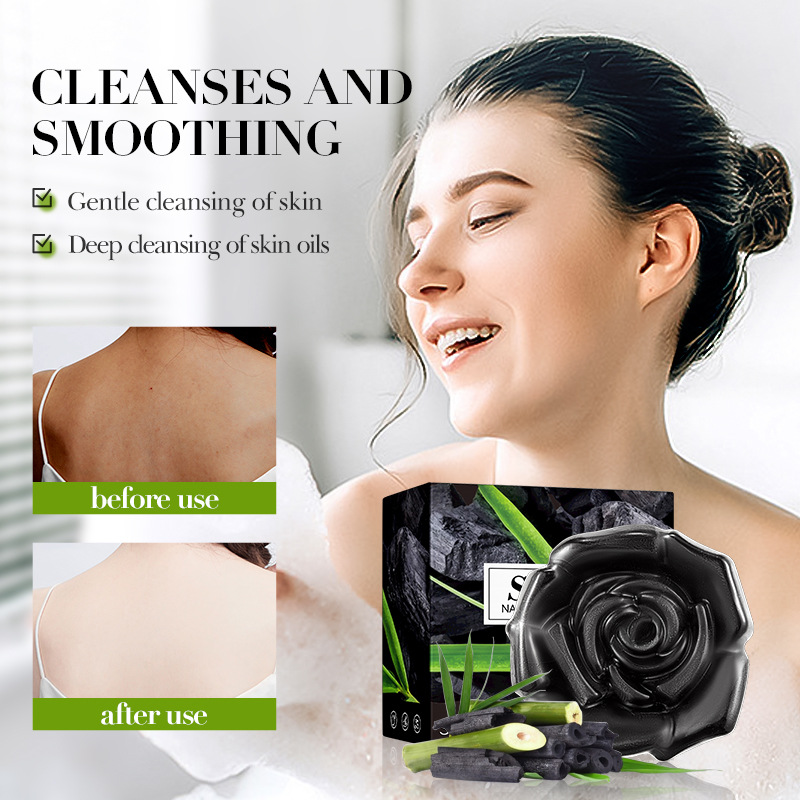 SADOER bamboo charcoal essential oil Soap, handmade soap, universal soap for cleansing the body, cross-border export wholesale Item Picture