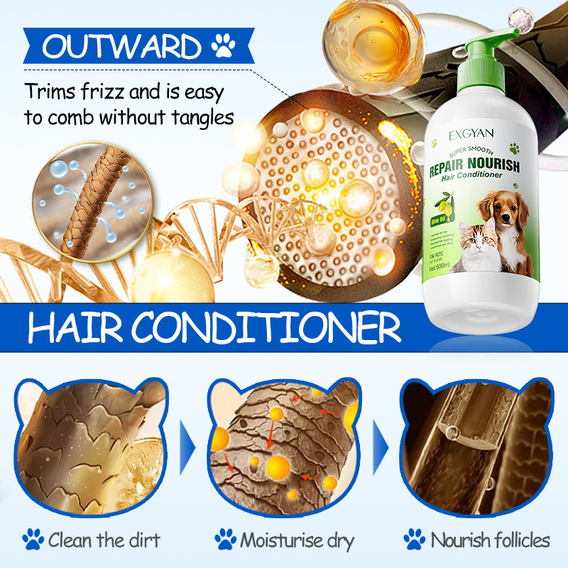 EXGYAN pet olive Conditioner, pet cat and dog conditioner, cross-border export wholesale Application Scenario