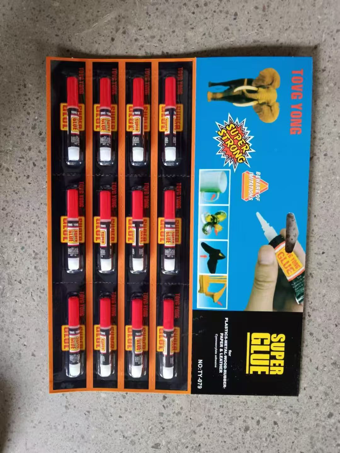 挂卡12支烟管强力瞬间强力胶厂家直销