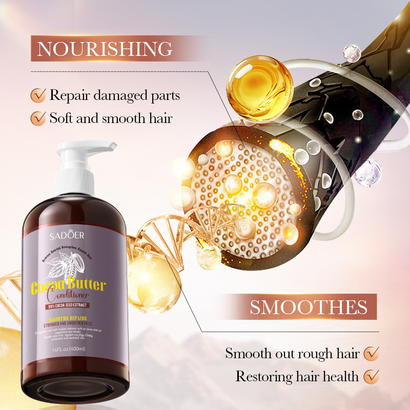 All-english SADOER cocoa Butter Softening and Repairing Hair Conditioner Nourishing Hair Quality cross-border export wholesale details Picture