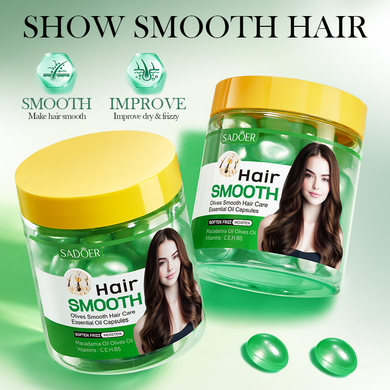 SADOER Olive Smoothing Hair Essential Oil Capsules leave a lingering fragrance and are non-greasy. Cross-border export of hair essential oil details Picture