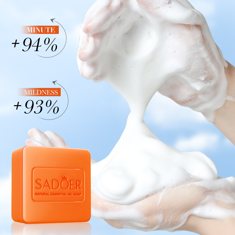 SADOER orange essential oil soap, handmade soap, universal soap for cleansing the body, cross-border export wholesale Specification drawing