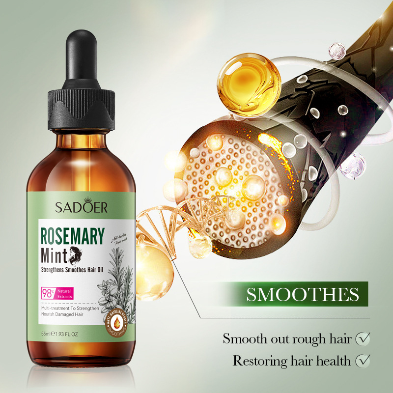Cross-border export wholesale of the all-English SADOER Peppermint Rosemary Strengthening Hair Essential Oil Moisturizing Hair Conditioner Specification drawing