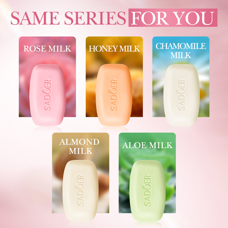 SADOER rose milk Scented Cleansing Soap, handmade soap for cleansing the body, cross-border export wholesale full figure