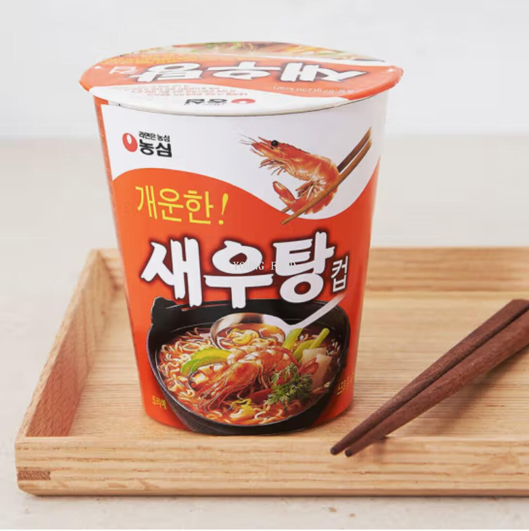 Free shipping for wholesale! Korean imported instant noodle snack Nongshim Shrimp flavored small bowl noodles 67g snack food figurine pic 7
