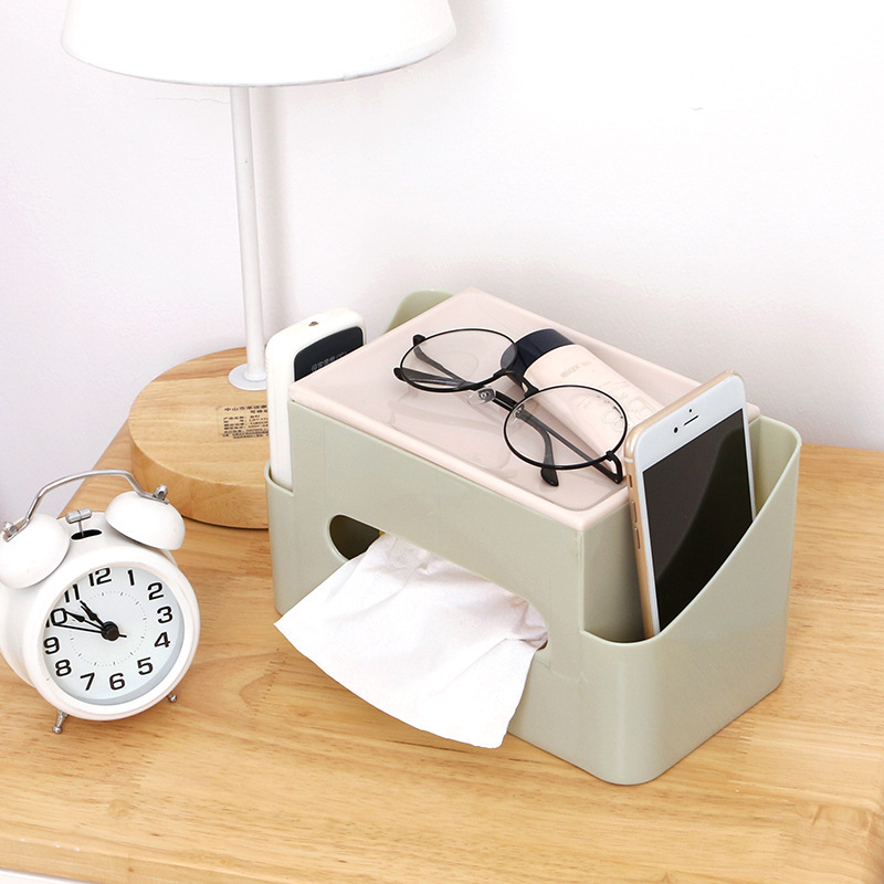 J52-3730 Desktop Tissue box, Toilet tissue box, Wall-mounted storage box, plastic storage box Application Scenario