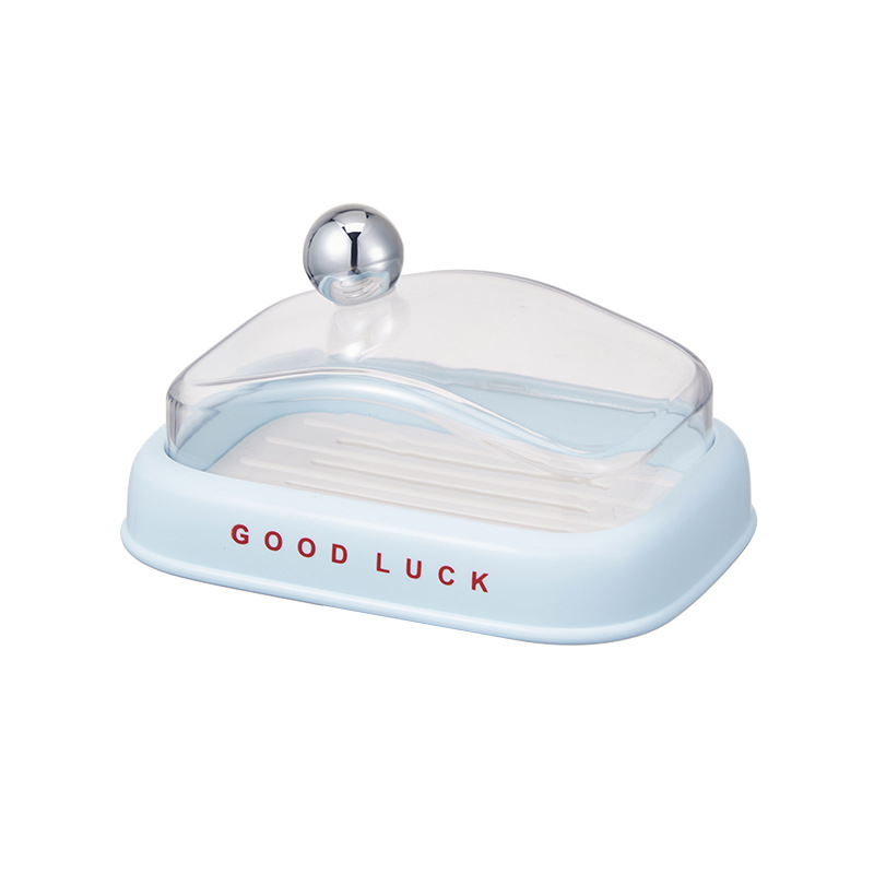 J06-6984 soap box with lid, high-end household draining soap box, bathroom soap dish with high appearance level, student dormitory soap box Application Scenario