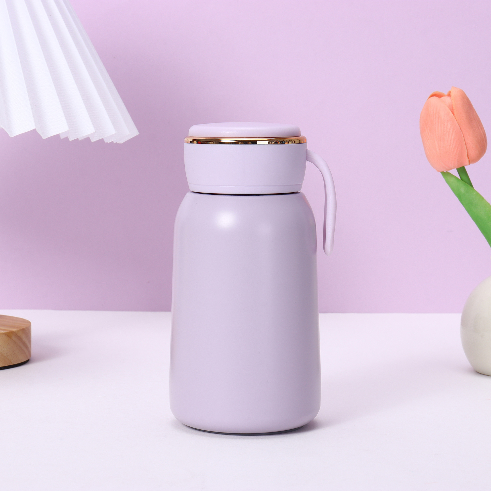 New 304 stainless steel insulated cup, high appearance level, portable and compact, girls' water cup, drawstring pocket cup, portable cup, hand-held cup Application Scenario