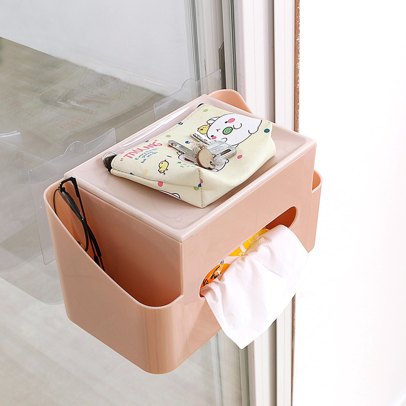 J52-3730 Desktop Tissue box, Toilet tissue box, Wall-mounted storage box, plastic storage box details Picture