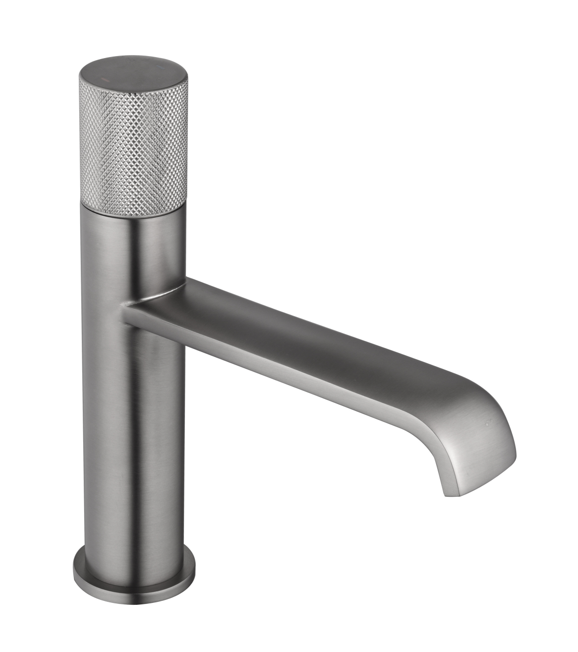 Gun-gray copper washbasin faucet