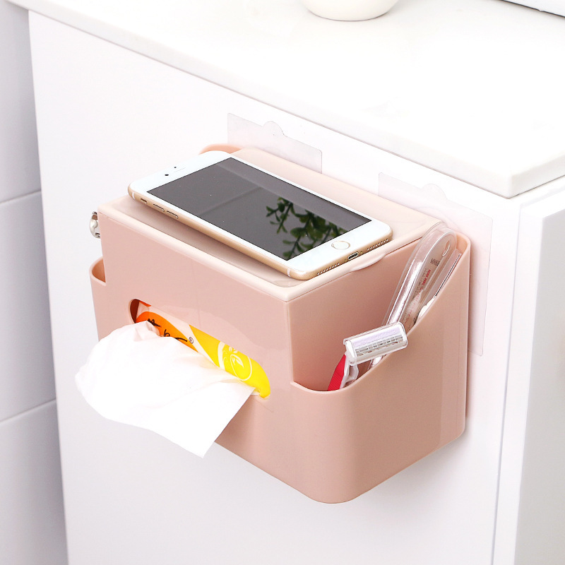 J52-3730 Desktop Tissue box, Toilet tissue box, Wall-mounted storage box, plastic storage box Specification image
