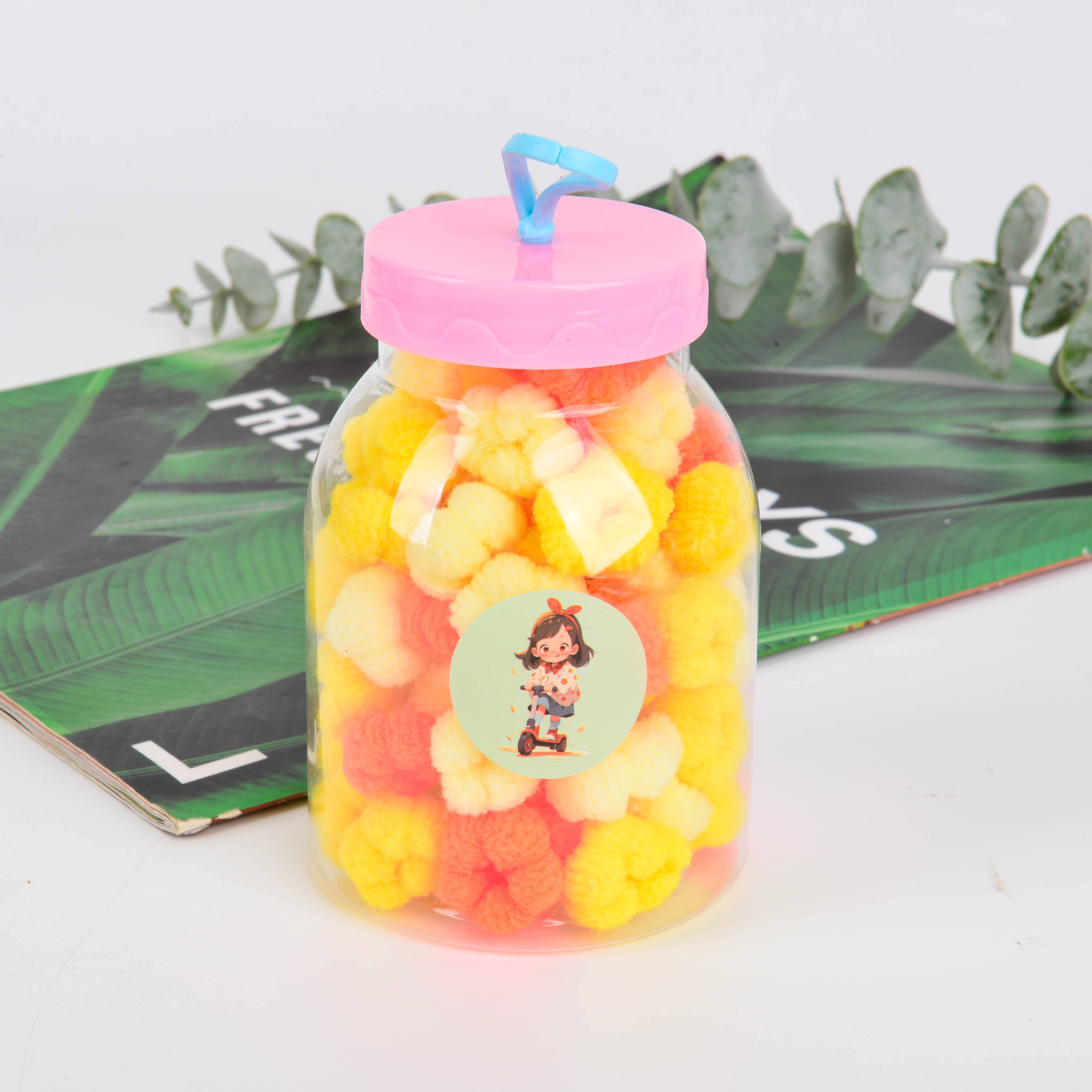 饰品/发圈/头绳/大肠圈/钻球发圈白底实物图